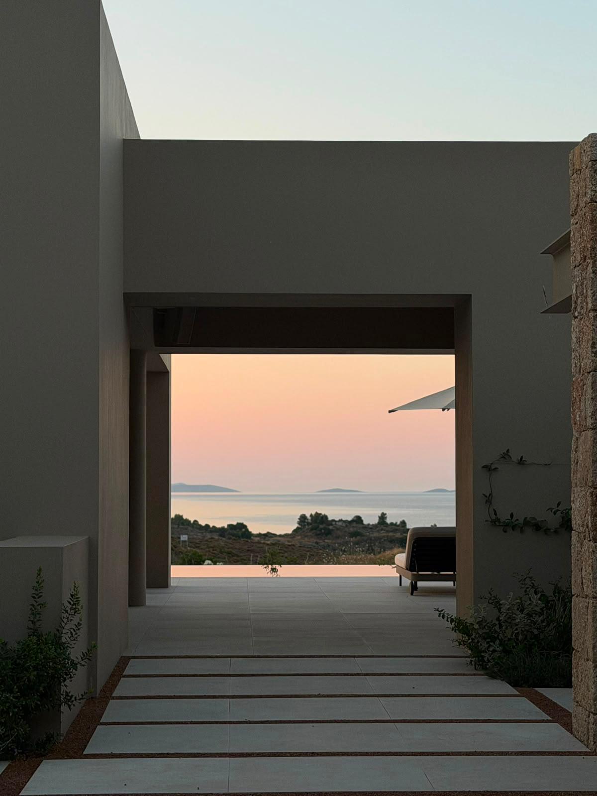 Exterior architectural detail of Villa V